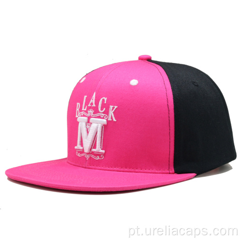 Chapéu snapback bordado de algodão